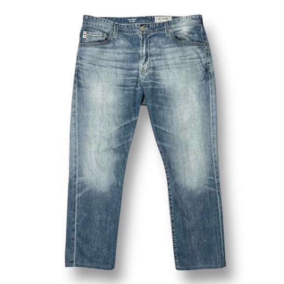 AG Adriano Goldschmied Medium Wash Blue 36R x 28.5 Everett Slim A Straight Jeans - Picture 11 of 12